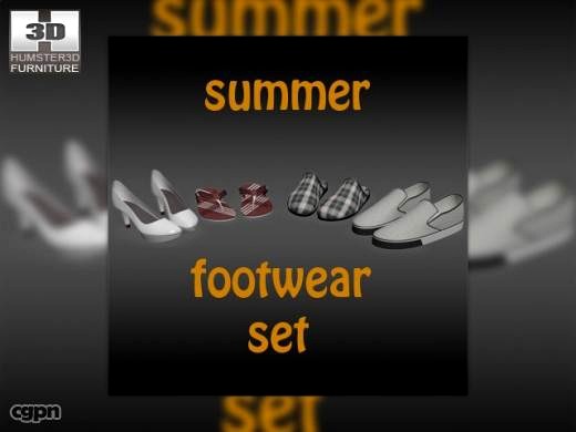 Footwear Set summer3d model