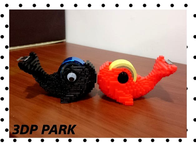 Voxel Whale Tape Dispenser  by 3DP_PARK