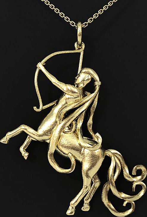 Sagittarius Zodiac Pendant3d model