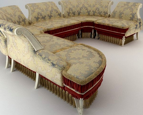 Baroque Antique Sofa3d model