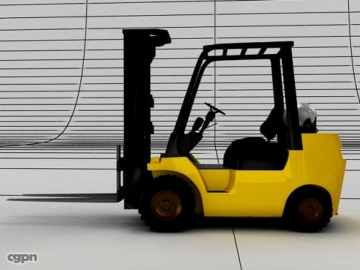 Fork lift standard materials3d model