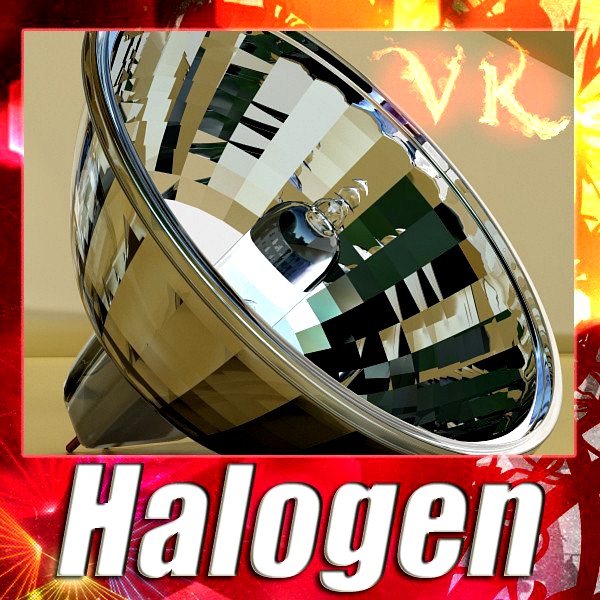 Halogen Lamp3d model