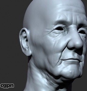 Old Man Head (Polygonal Version)3d model