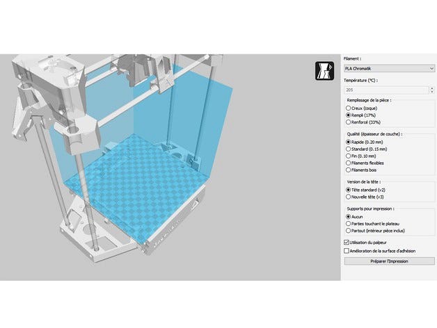 Custom platform Cura by Dagoma DiscoEasy 200 by Martznip