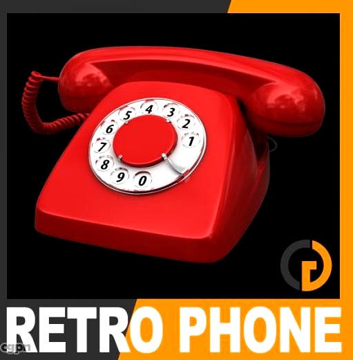 Retro Style Telephone - Heraldo3d model