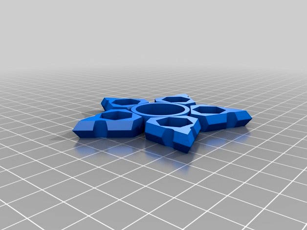 5-arm M8 nuts fidget spinner by 3D_print_Pilsen