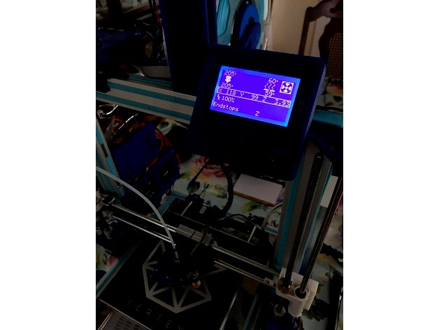 12864 LCD Mount for 2040 Extrusion by thaug29