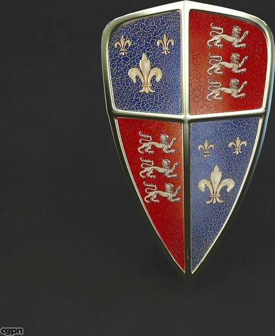 Black Prince Medieval Shield3d model