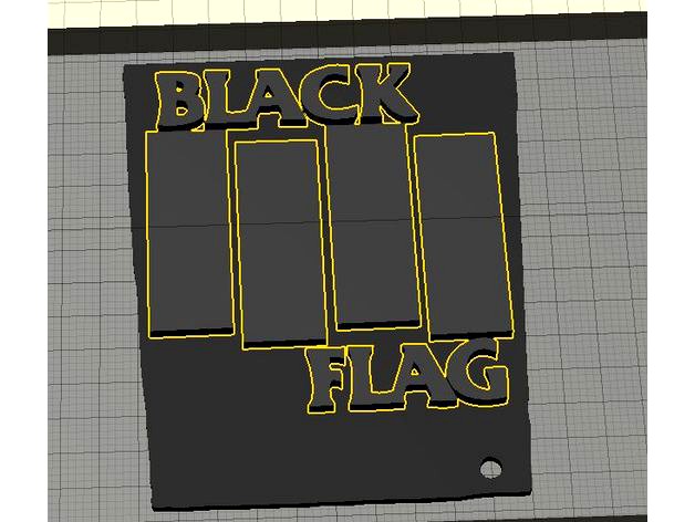 Black Flag (Band) Logo - Keychain  by TommyTremp