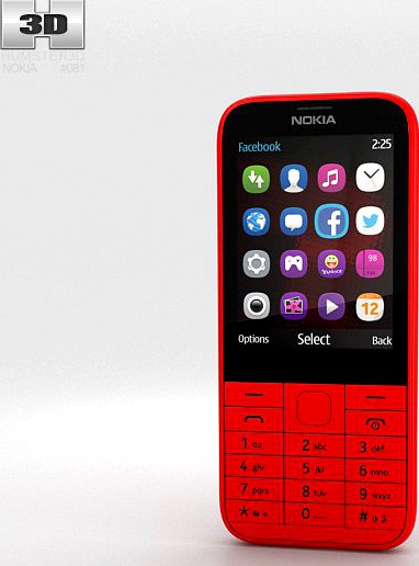 Nokia 225 Red3d model