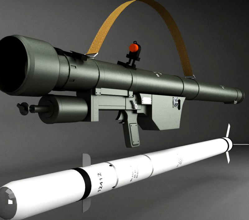 SA-7 Gral Rocket Launcher Pack3d model