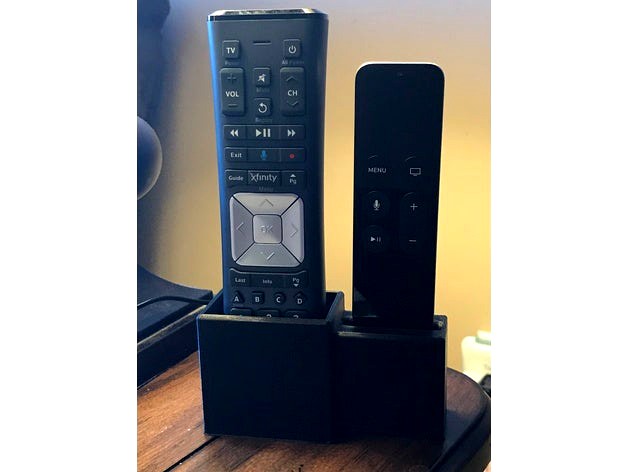 Xfinity Remote Caddy with Apple TV Remote Dock by 3DExtruded