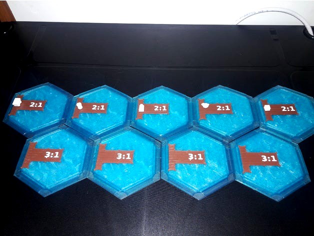 Catan Dock Pieces Color Change Friendly by Geonovast