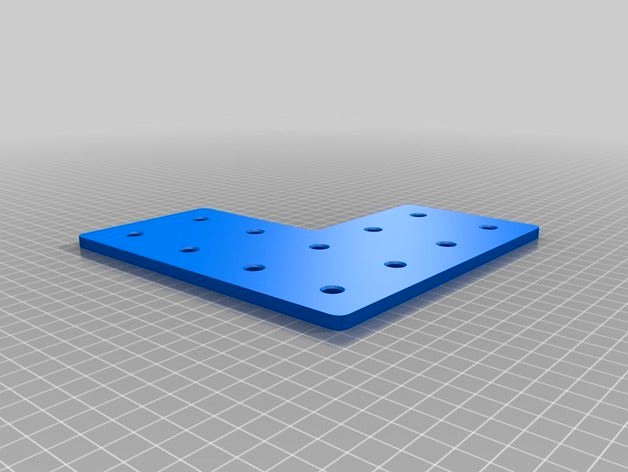 L-shaped Assembly Plate for 45 x 90mm Extrusions ST-GP-001-0006 by ShuttleSpace