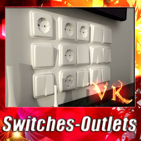 Switches and Outlets Collection.3d model