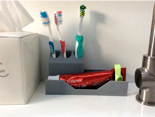 Toothbrush and Toothpaste Holder by wepollock