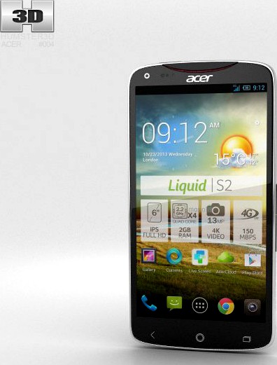 Acer Liquid S2 Black3d model