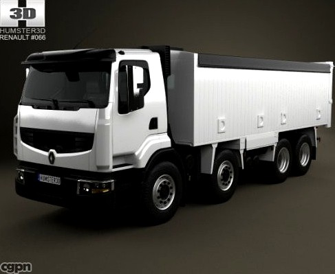 Renault Premium Lander Tipper Truck 20123d model