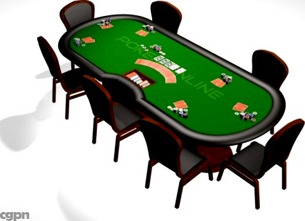 Poker table3d model