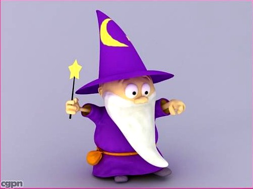 Wizard Cartoon Character Rigged3d model
