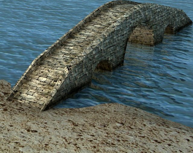 Low Poly Stone Bridge3d model