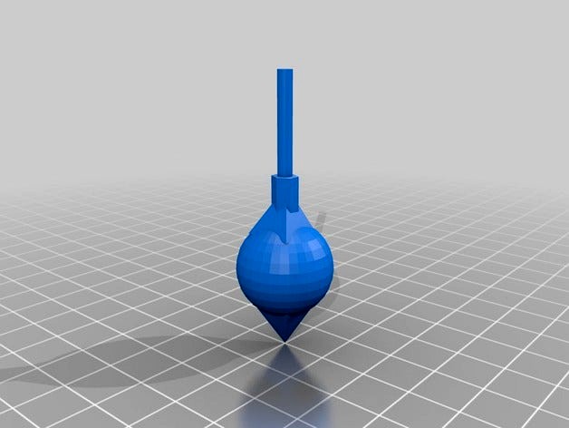 Pointed Fidget Top (SPINS WELL!) by Airdude