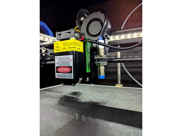 Hypercube E3D Laser Mount by STIG_