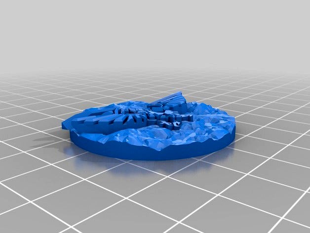 Broken Aquila Objective Marker (Epic 40K - 6mm scale) by fractalnoise