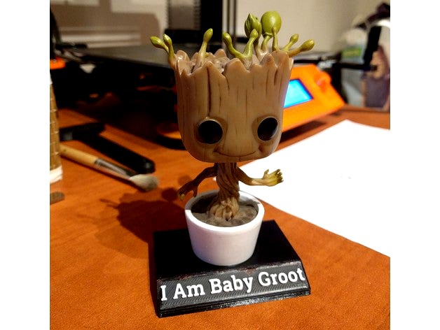 Funko Pop! Dancing Groot display stand by BigWhooop