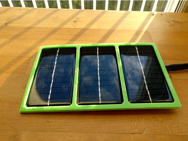 Solar Module Holder for 3x  110x60mm Solar Modules by HansPflanz