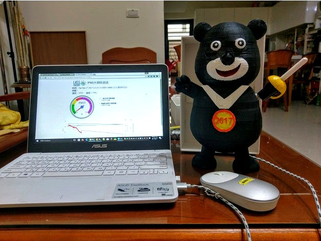 AirBox - Bear "Bravo". The mascot of Universiade Taipei 2017.  by ardylai