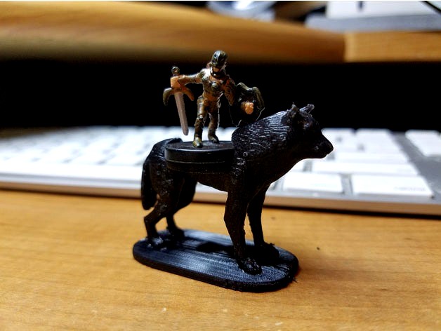 Riding Wolf for small D&D figures by JimmerJammer