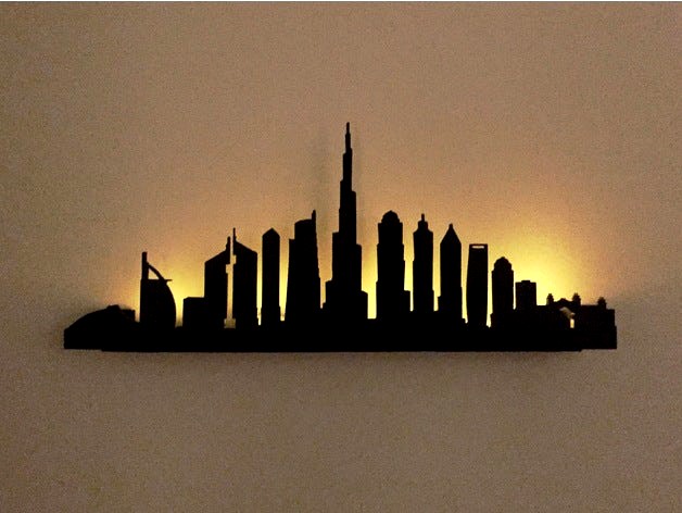 Dubai Silhouette Wall Decor by milasls