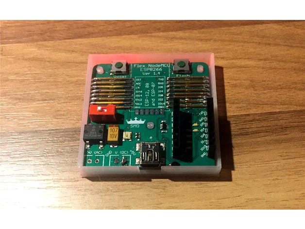 Flexible NodeMCU ESP8266 programmer (for ESP-12 / ESP-08 / ESP-07) Case by Shojo