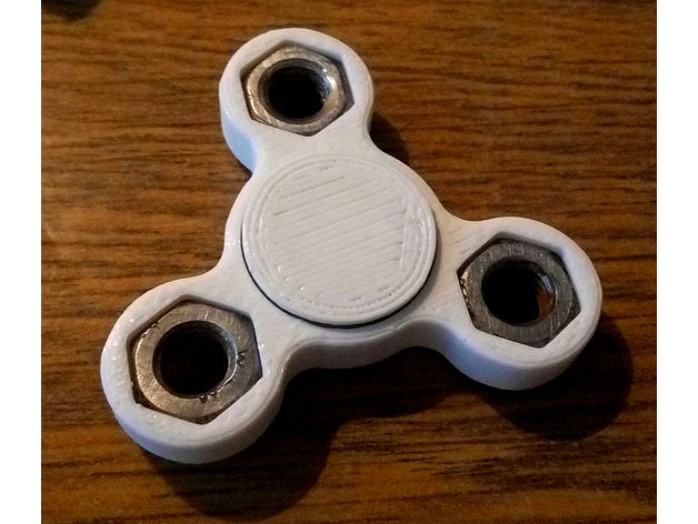 Tri Fidget Spinner with nuts for 13mm nuts by goga