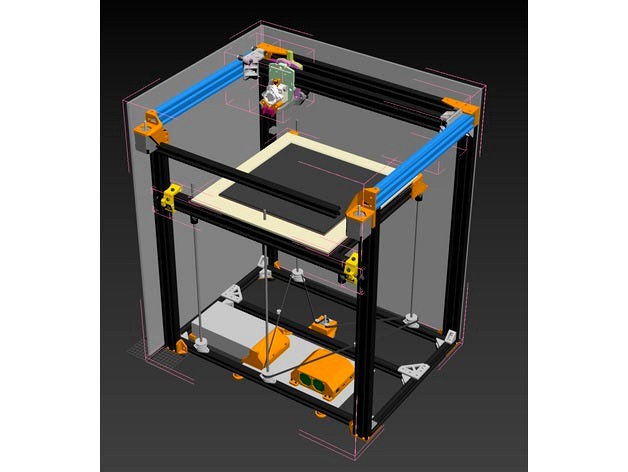 M-Bot, 400x300x400mm Build Volume, 3 leadscrews, Titan Aero direct drive, IR-bed leveling by MortarArt