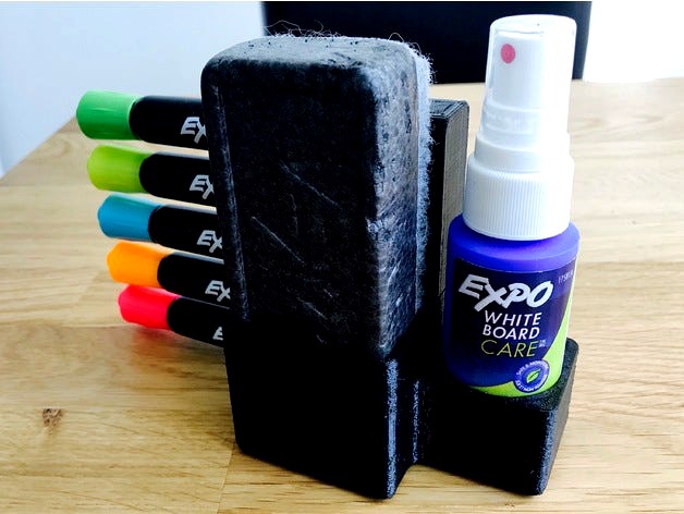 Expo Markers, Eraser and Cleaner Spray Holder by milasls