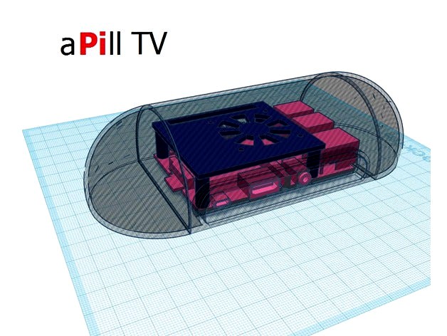 a Pi ll TV (case for Pi3, Pi 2, Pi B+ and Pi2B with fan option) by Woral