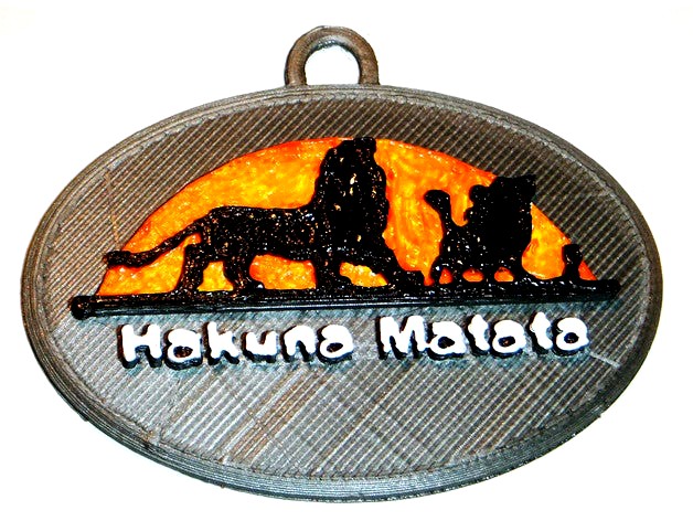 Hakuna Matata - Lion King Keychain by rebeltaz