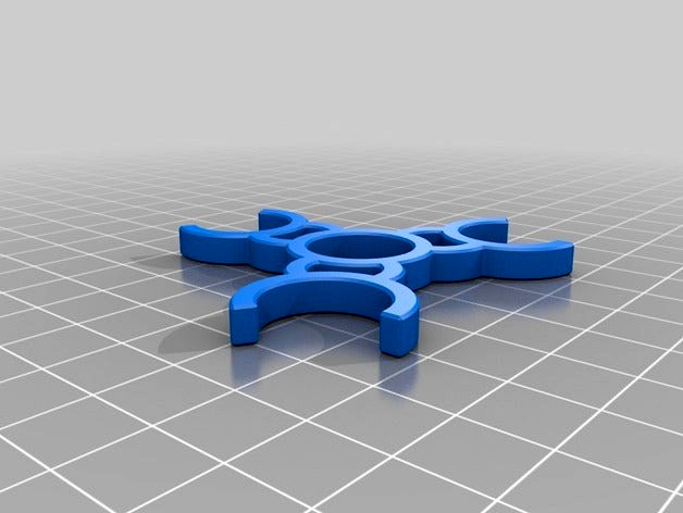 Fidget Spinner with interlocking cap by 3DPrinTek
