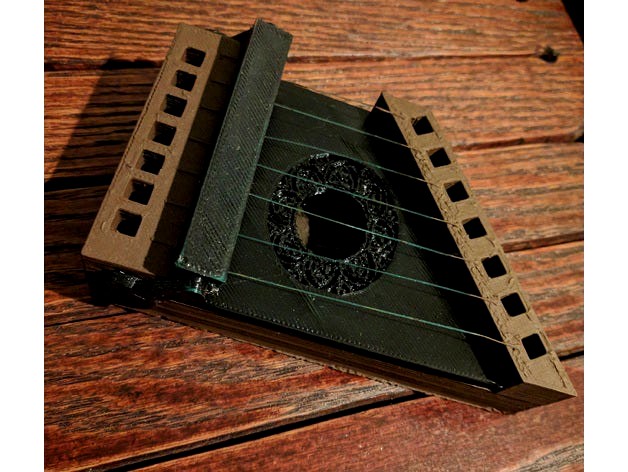 Fully 3D Printed Harp/Zither by MintyFries