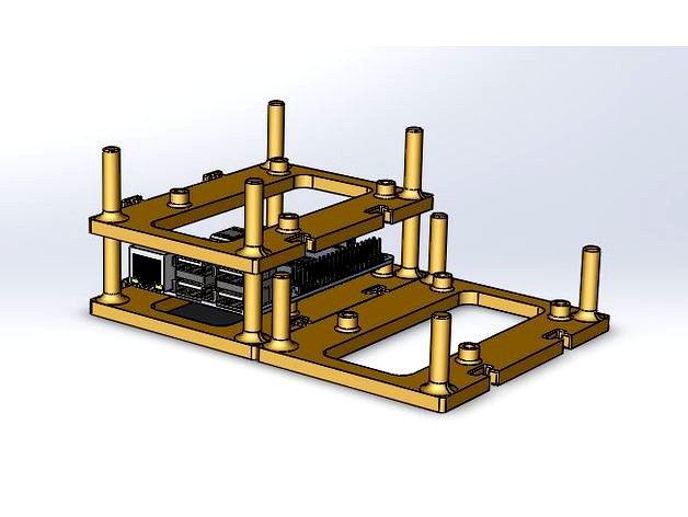 Raspberry Cluster Frame by bjoernbb