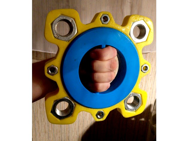 Giant fidget spinner, 6020 bearing and M27 + M10 nuts by xTremePower