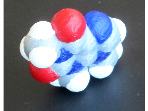 Coffeine molecule model by AndreyBezrukov