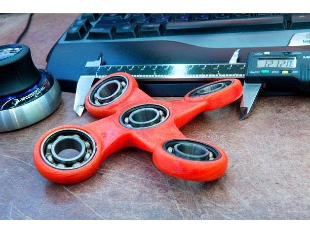 Large quad offset angled fidget spinner.  by MNicky008
