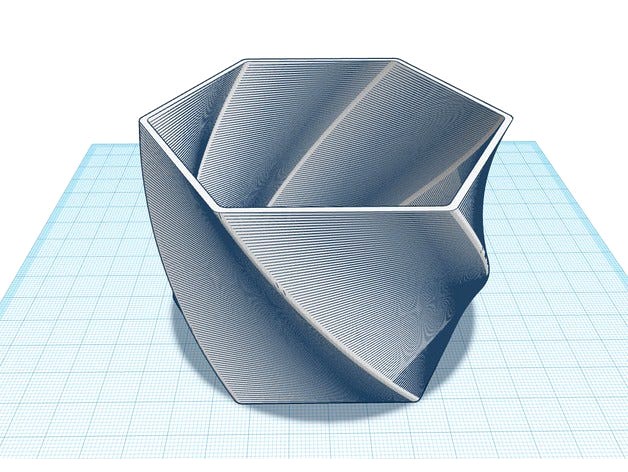 Warped Hexa Planter  by Yufu