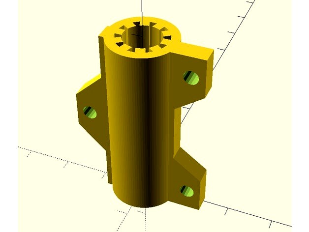 HyperCube printable X bushing with integrated clamp by puzon
