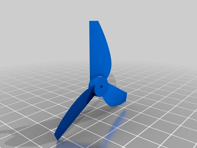 Drela AG11 Airfoil Micro Drone Propeller (36.28g thrust @ 3V) by emanuelbucsa