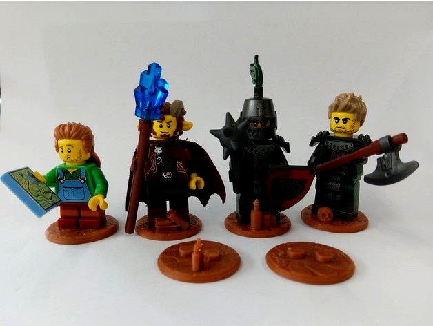 Plank Base for LEGO minifigs (25mm) by Haratu