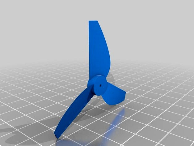 Liebeck L1003 Airfoil Micro Drone Propeller (27.57g thrust @3V) by emanuelbucsa